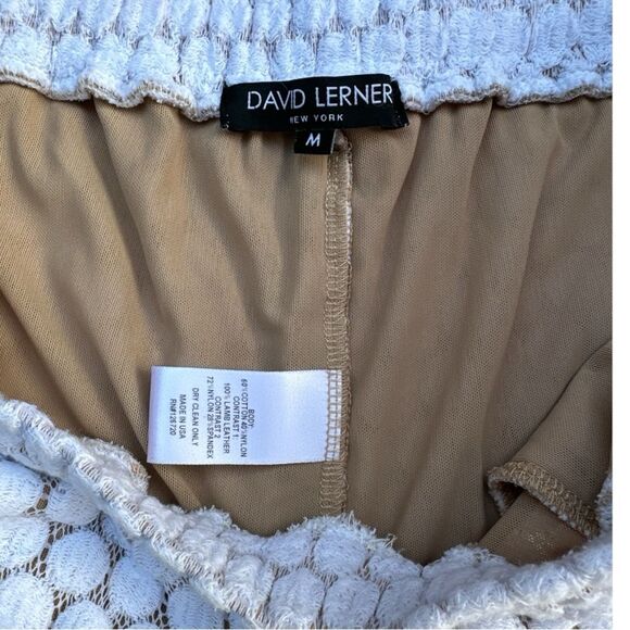 David Lerner Lamb Leather Trimmed Fully Lined Shorts With Pockets Size Medium - Picture 4 of 7